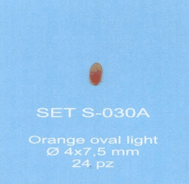ABC ACCESSORI-SPARE PARTS SETS030A FANALINO OVALE ARANCIO/  ORANGE OVAL LIGHT  Ø