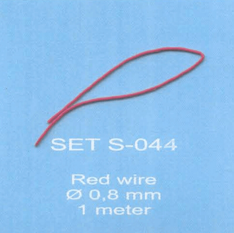 ABC ACCESSORI-SPARE PARTS SETS044 FILO  ROSSO / RED  WIRE  Ø 0,8 mm 1  meter