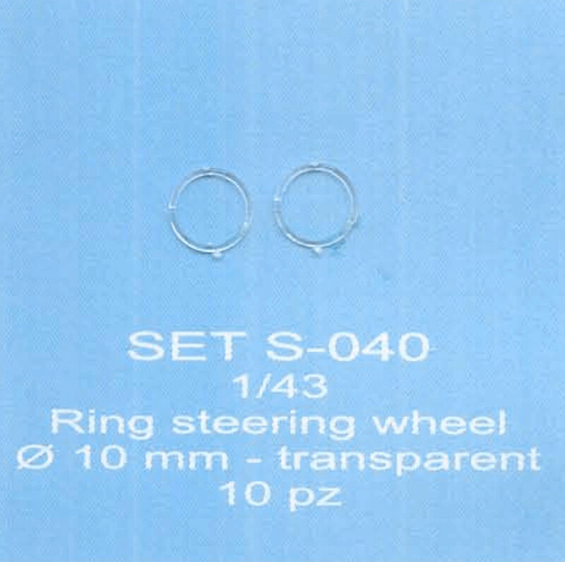 ABC ACCESSORI-SPARE PARTS SETS040 GHIERA VOLANTE TRASPARENTE (TYPE 8 NARDI T) /