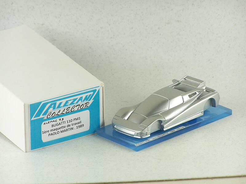 ALEZAN ALEMAC073 BUGATTI 110 PM1  1Â° MAQUETTE DE TRAVAIL PAOLO MARTINI 1989 SILV
