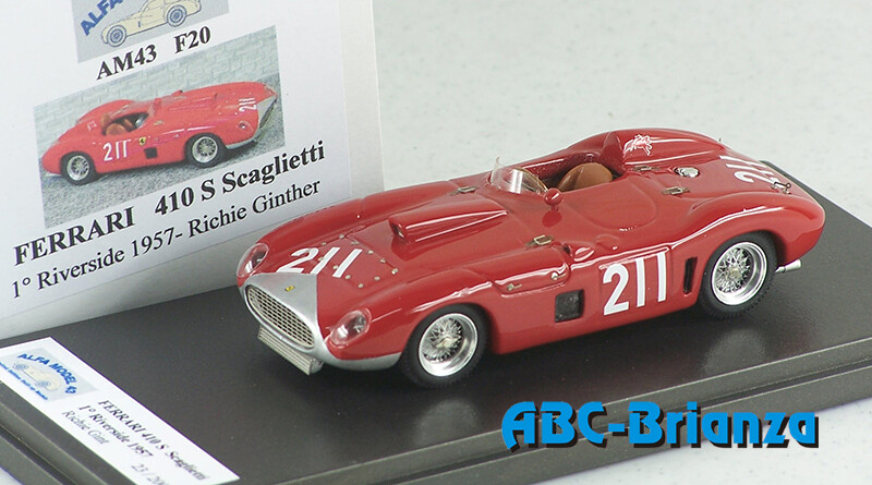 ALFA MODEL 43 - AM43F20 FERRARI 410S SCAGLIETTI 1Â° RIVERSIDE 1957 - R.GINTHER