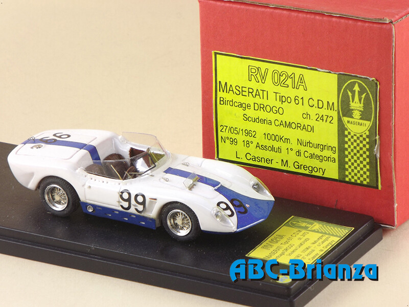 ALMRV021A MASERATI 61 DROGO NURBURGRING 1962 # 99 ESSAI CAMORADI