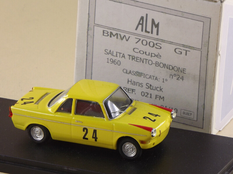 ALM021FM BMW 700S GT COUPE' SALITA TRENTO-BONDNE 1960 # 24 HANS STUCK