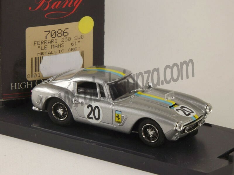 BANG 7086 FERRARI 250 SWB LE MANS 1961 #20 METALLIC GREY