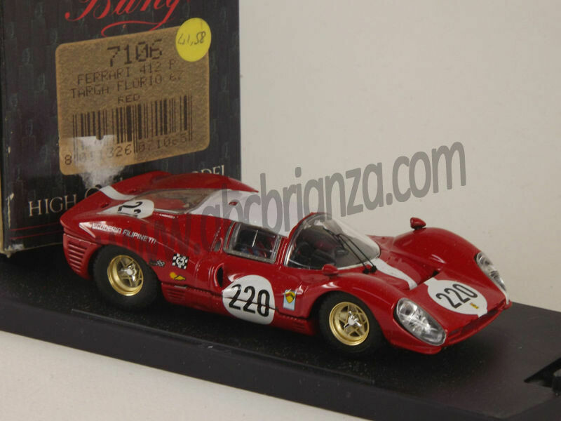 BANG 7106 FERRARI 412 P TARGA FLURIO 1967 #220 RED