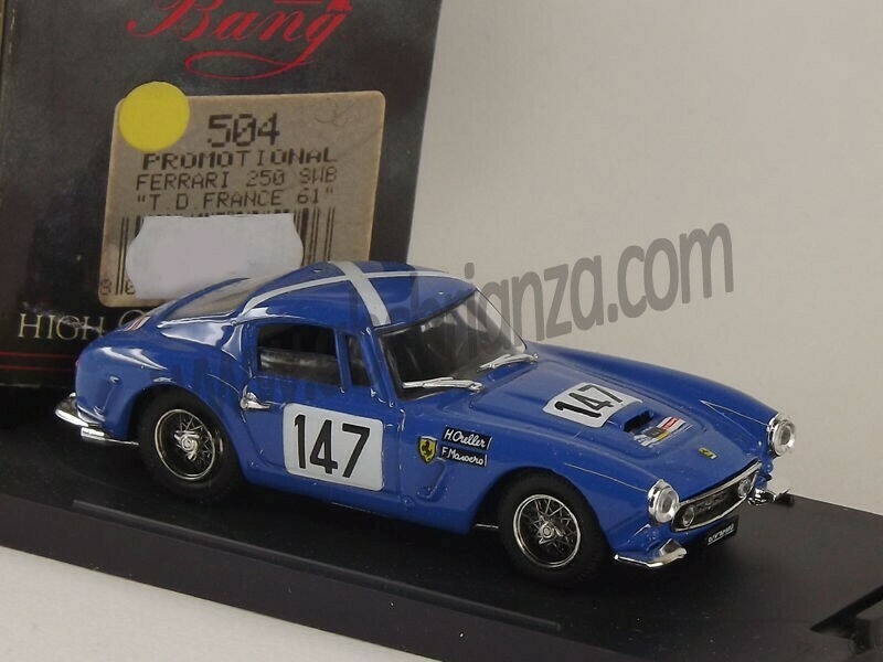 BANG 504 PROMOTIONAL FERRARI 250 SWB T.D. FRANCE 1961 BANG 504 PROMOTIONAL FERRARI 250 SWB T.D. FRANCE 1961