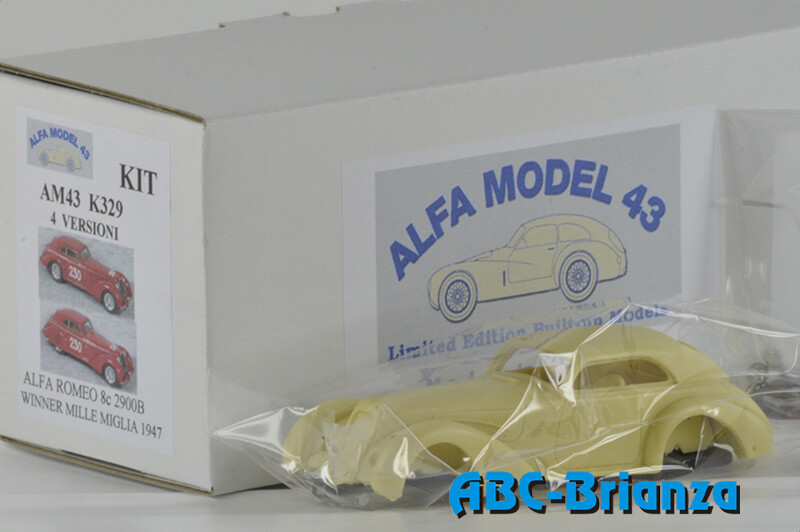 ALFA MODEL 43 AM43K329 "ALFA ROMEO 8c 2900 B BERLINETTA TOURING 1a MILLE MIGLIA 1947 #230 BIONDETTI-2 VERS.PUNZONA