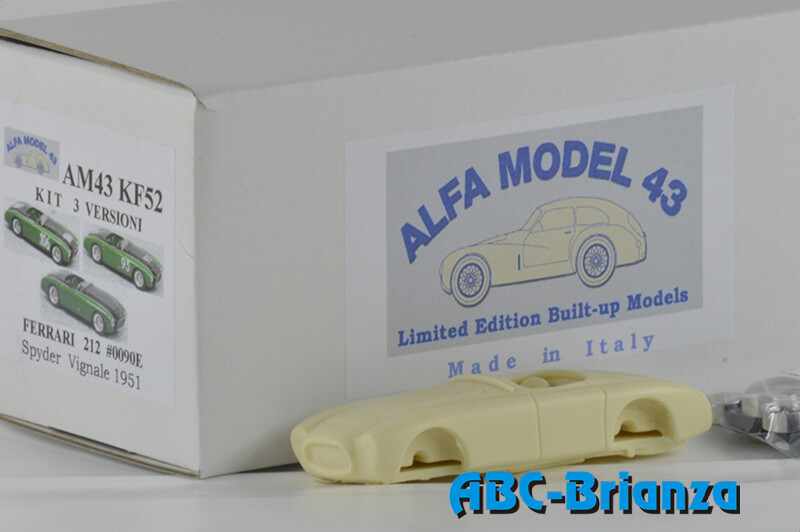 ALFA MODEL 43 AM43KF52 "FERRARI 212 SPYDER VIGNALE 1951 #0090 E COPPA D'ORO DELLE DOLOMITI 1951 #106- 1952 # 93 U.