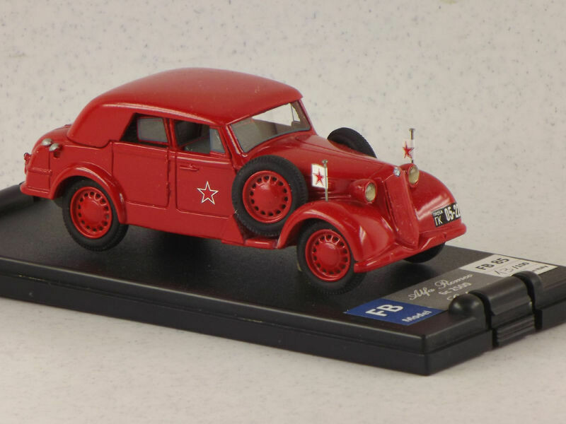 FB MODEL FBM085H ALFA ROMEO 6C 2500 COLONIALE 2°SERIE RUSSIAN ARMY HARD TOP  MATT
