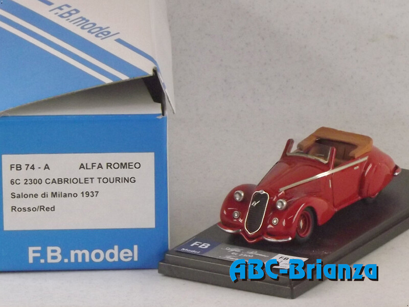 FB MODEL FBM074A  ALFA ROMEO 6C 2300 CABRIOLET TOURING SALONE DI MILANO 1937 RED