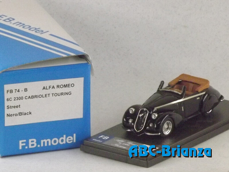 FB MODEL FBM074B ALFA ROMEO 6C 2300 CABRIOLET TOURING STREET BLACK