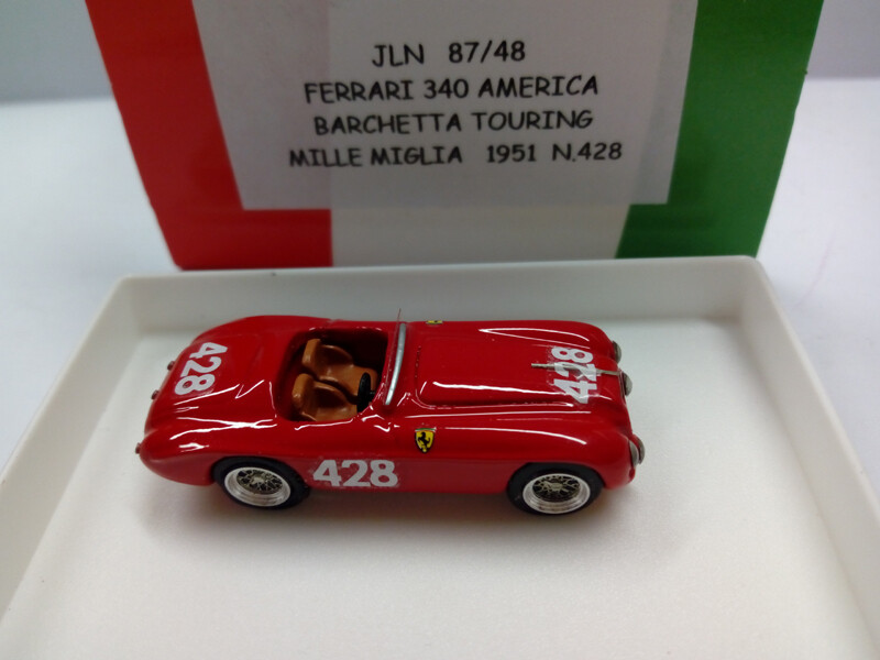 JOLLY MODEL  JL87048 FERRARI 340 AMERICA  BARCHETTA TOURING MM 1951 # 428 RED