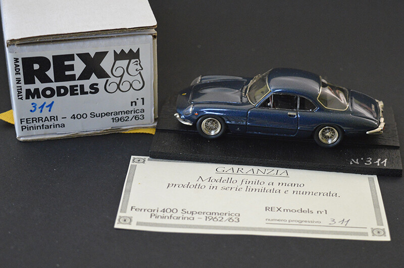 REX MODELS REX01 FERRARI 400 SUPERAMERICA PININFARINA 1962-1963 blue