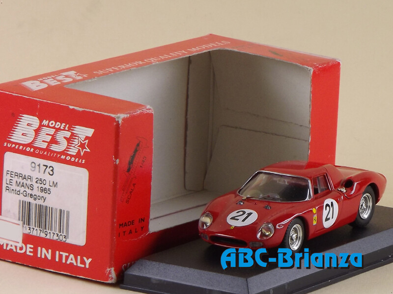 BEST9173 FERRARI 250 LM LE MANS 1965 RINTD-GREGORY #21