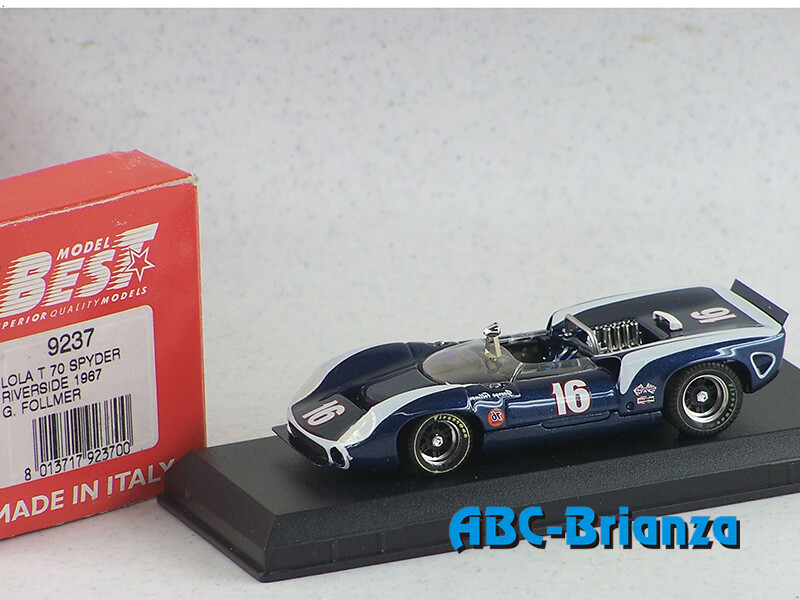 BEST9237 LOLA T 70 SPIDER Riverside 1967 - G. Follmer #16