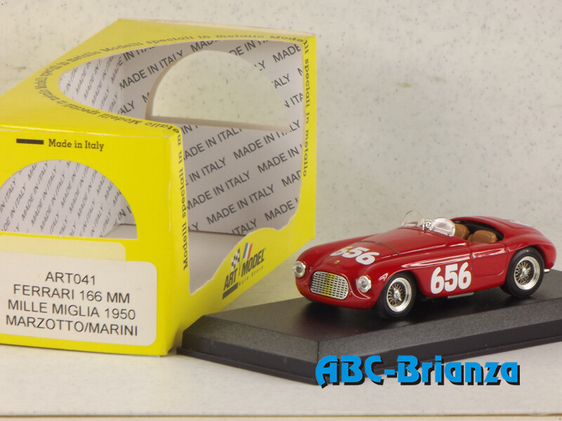 ART MODEL ART041 FERRARI 166 MM SPIDER Mille Miglia 1950 - Marzotto-Marini #656