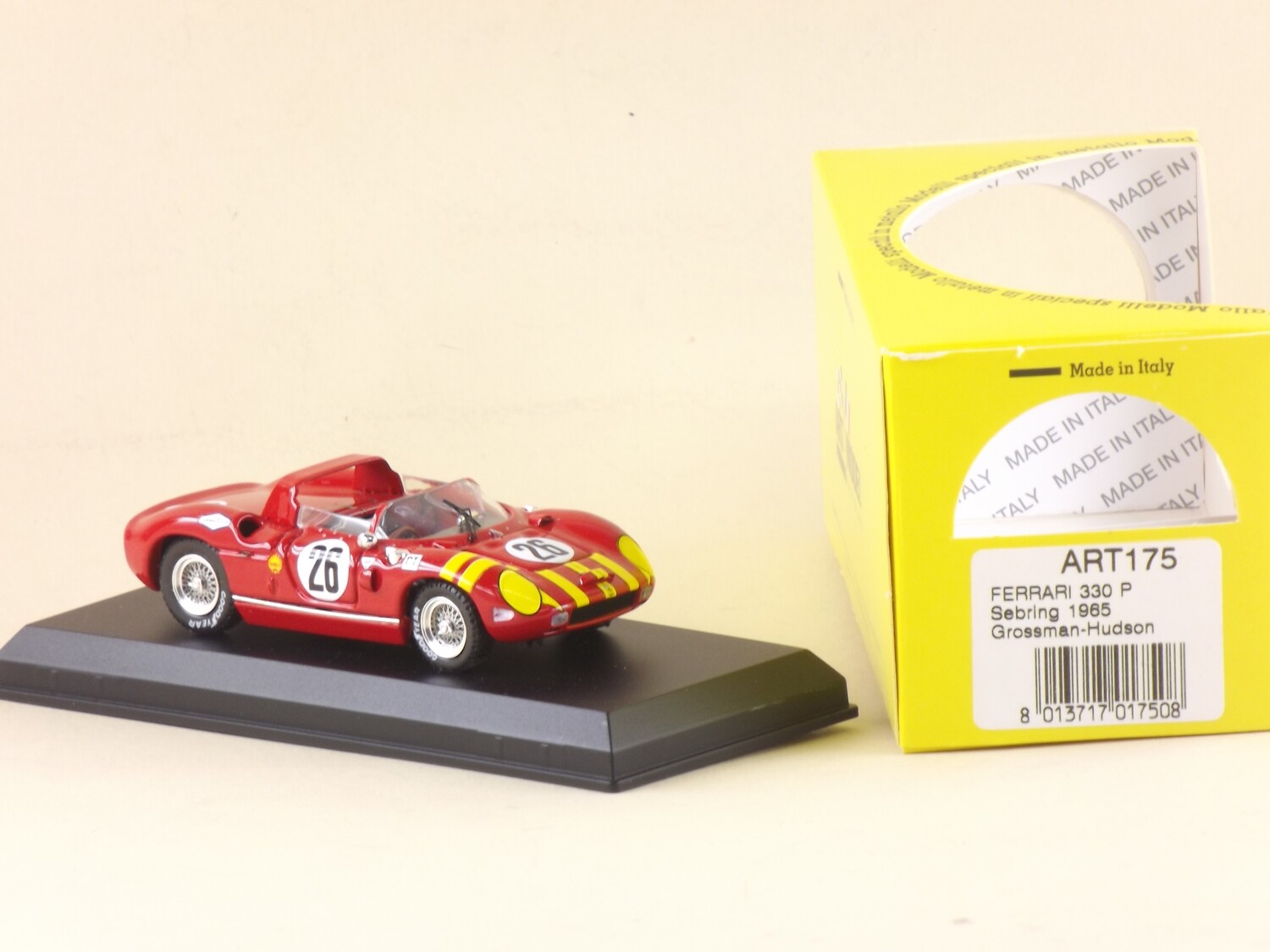 ART MODEL ART175 FERRARI 330 P Sebring 1965 - Grossman/Hudson #26