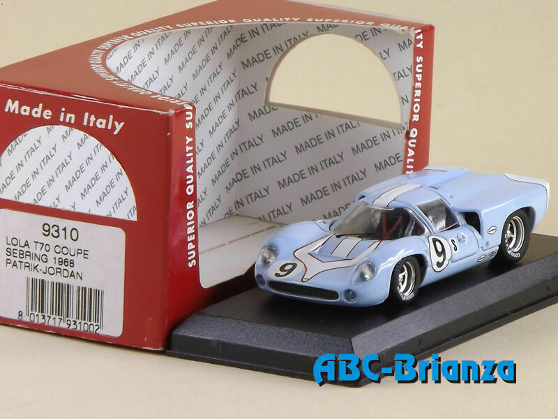 BEST9310 LOLA T70 COUPE' SEBRING 1968 PATRIK-JORDAN # 9