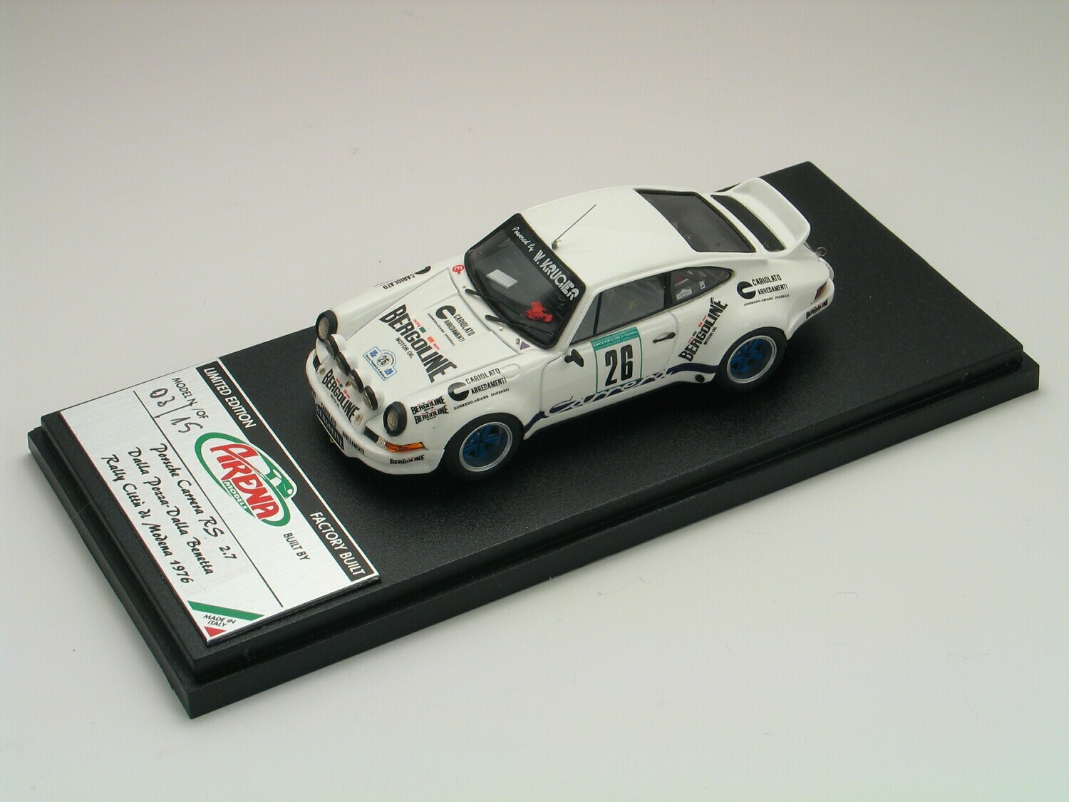 ARENA ARSM058 - PORSCHE 911 CARRERA 2.7 GR.4 DALLA POZZA-DALLA BENETTA RALLY MODENA 1976