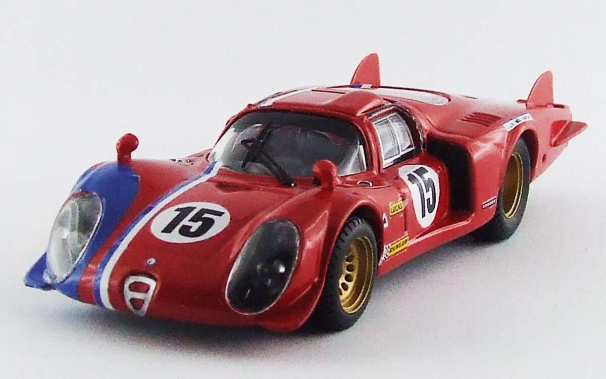 BEST9612 ALFA ROMEO 33.2 LM - Le Mans Test 1969 - Pilette/Slotemaker