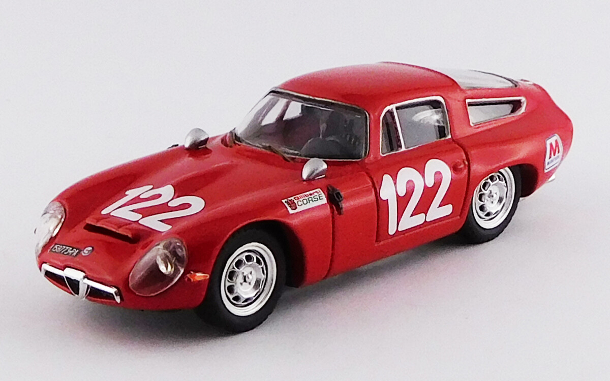 BEST9649 ALFA ROMEO TZ1 - Targa Florio 1966 - Lo Piccolo/Sutera #122 - Scuderia Pagaso