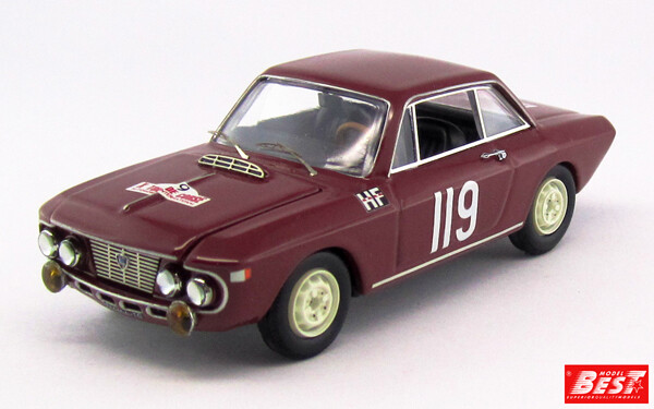 BEST9638 LANCIA FULVIA COUPE' 1.2 HF - Tour de Corse 1965 - Cella/Gamenara #119 - Amaranto Montebell