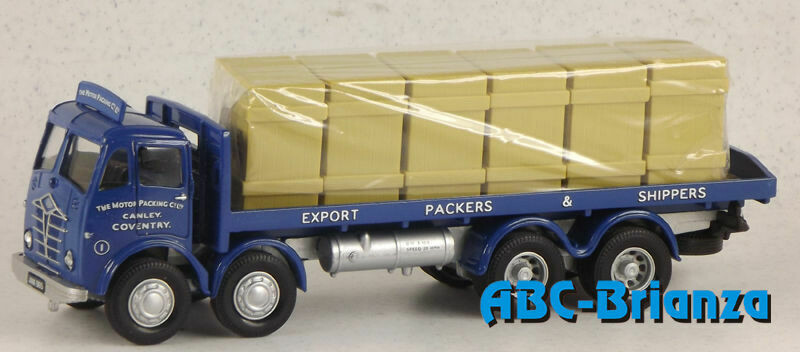 CORGI 12301 THE MOTOR POACKING CO. FODEN FG 8 WHEEL PLATFORM LORRY WITH CRATES