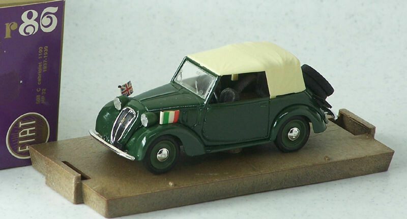 BMR086 FIAT 508 C CABRIOLET 1100 HP32  CORPO DIPLOMATICO 1937-1939