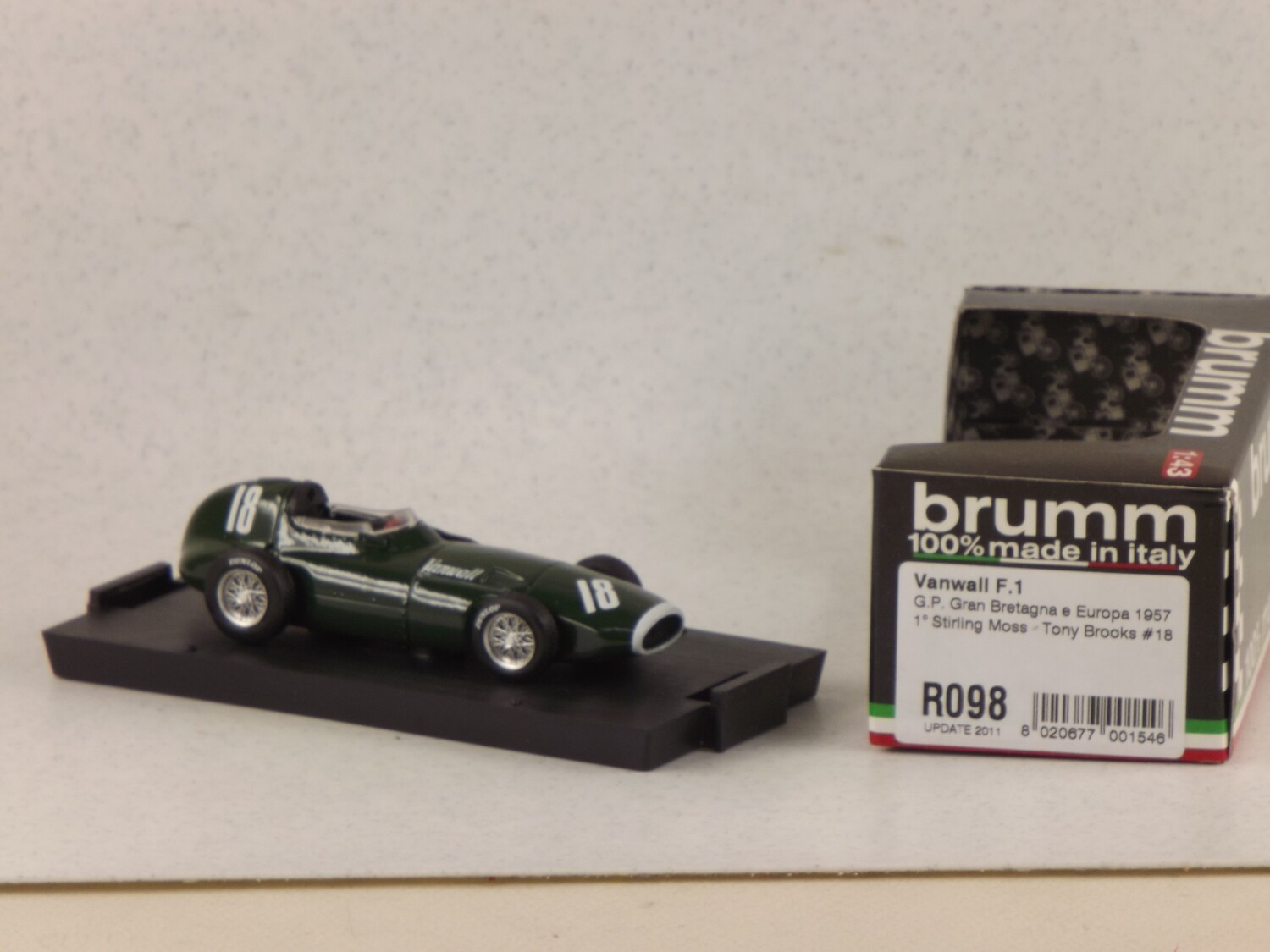 BMR098 VANWALL F1 GP GRAN BRETAGNA E EUROPA 1957 1° MOSS-BROOKS