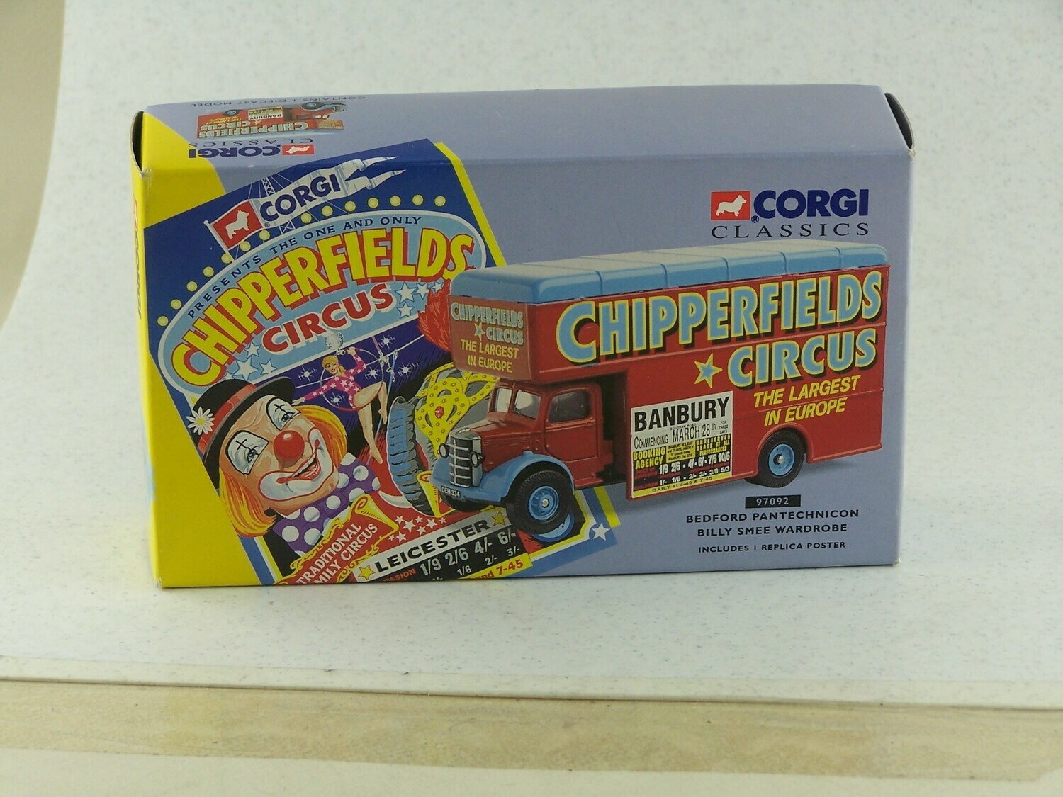 CORGI 97092 BEDFORD PANTECHINI CON BILLY SMEE WARDROBE