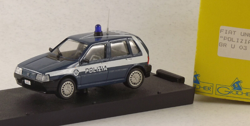GIOCHER GRU03 FIAT UNO 4 PORTE POLIZIA 1/43