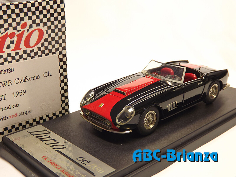 ILARIO IL43030 FERRARI 250 GT LWB CALIFORNIA ch.1489 GT 1959 ACTUAL CAR BLACK/RED STRIPE