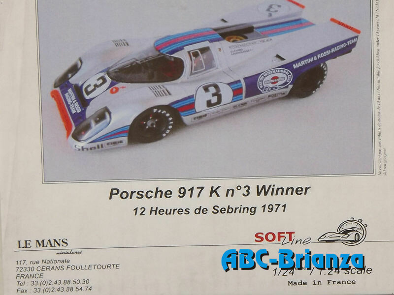 LE MANS MINIATURES LM124061K PORSCHE 917K #3 WINNER SEBRING 1971