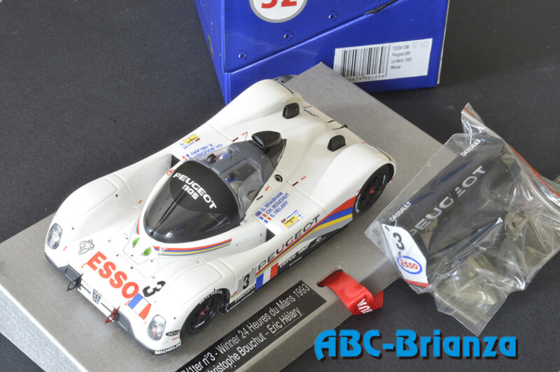 LE MANS MINIATURES LM132041EVO-3M PEUGEOT 905 EVO1 TER LE MANS 1993 # 3 GEOFF BRABHAM-CHRISTOPHE BOUCHUT-ERIC HELARYWIN