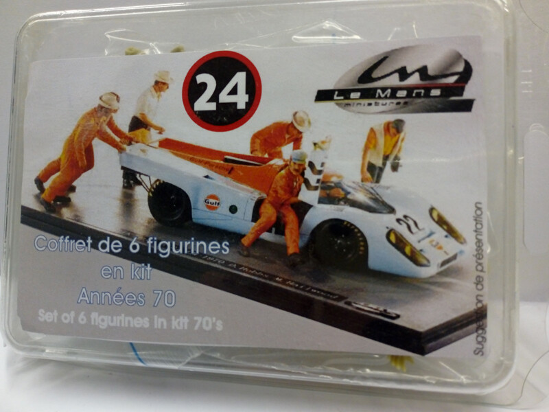 LE MANS MINIATURES LMCOFTP702402K TEAM SET OF 6 FIGURES MECHANICS TEARS 1970 KIT