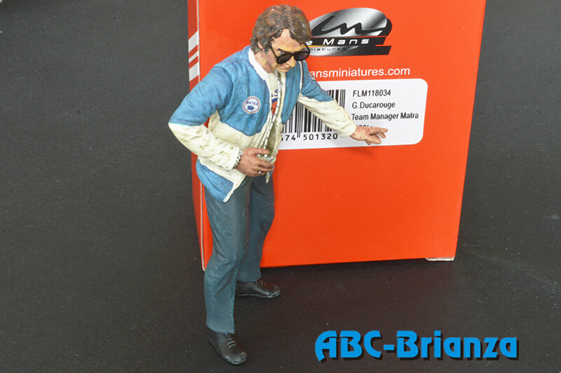 LE MANS MINIATURES LMFLM118034 GERARD DUCAROUGE TEAM MANAGER MATRA 1970's