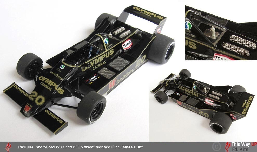 TAMEO THIS WAY UP TWU003 WOLF FORD WR7 USA WEST & MONACO G.P. 1979 JAMES HUNT # 20