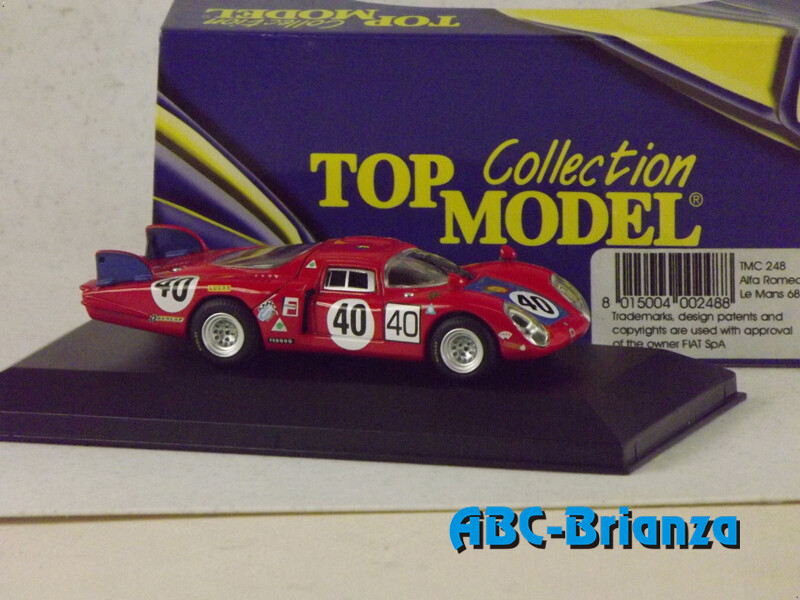 TOP MODEL TMC248 ALFA ROMEO 33.2 AUTODELTA S.P.A..#40 LE MANS 1968 CASONI-BISCALDI