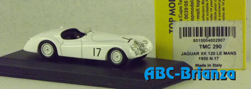 TOP MODEL TMC 290 JAGUAR XK 120 1950 LE MANS 1950 N.17 WHITE