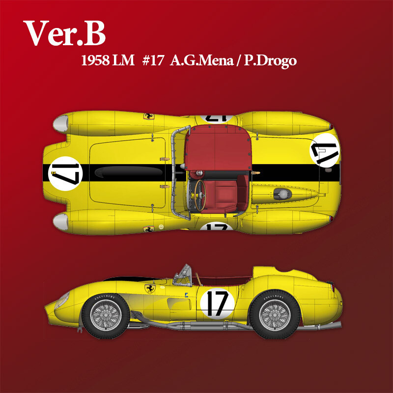 MODEL FACTORY HIRO​ MFH549 FERRARI 250 TR 1958 LM #17 MENA-DROGO