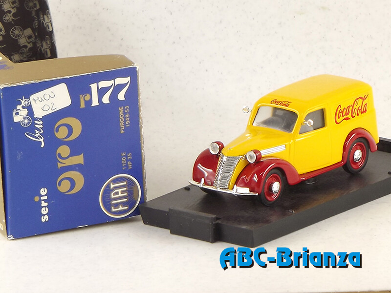 MINICAR MICV02 FIAT 1100E COCA COLA 1949 YELLOW-RED