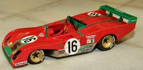 MARSH MODEL​ MSHK272-16 1973 Ferrari 312PB Pace/Merzario Le Mans 2nd # 16