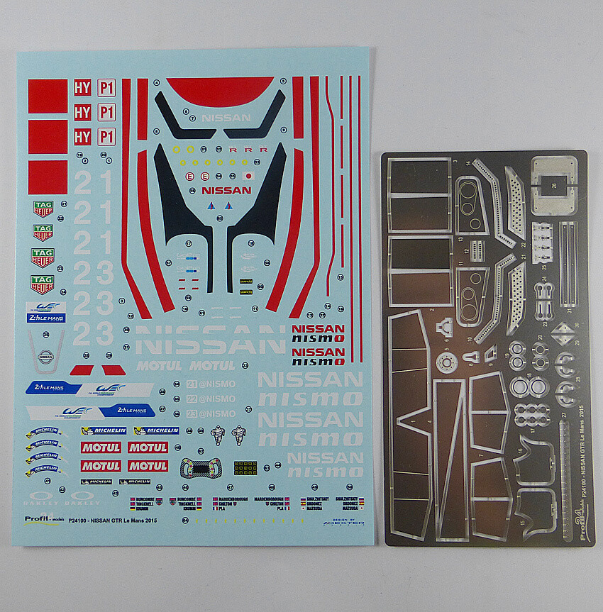 PROFIL 24 PRFK24100 - Nissan GTR Nismo Le Mans 2015 Rouge n°22 &amp; 23--Bleu, Blanc, Rouge n°21
