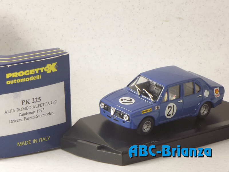 PROGETTO K PK0225-ALFA ROMEO ALFETTA GR2 ZADVOORT 1973 DRIVERS FACETTI STOMMELEN
