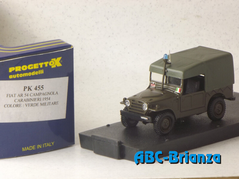 PROGETTO K PK0455 FIAT AR 54 CAMPAGNOLA CARABINIERI 1954 COLORE VERDE MILITARE