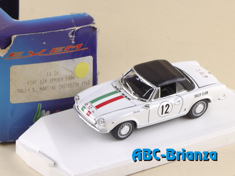 PROGETTO K PKEX0026 - FIAT 124 SPYDER 1400 RALLY S.MARTINO CASTROZZA 1968