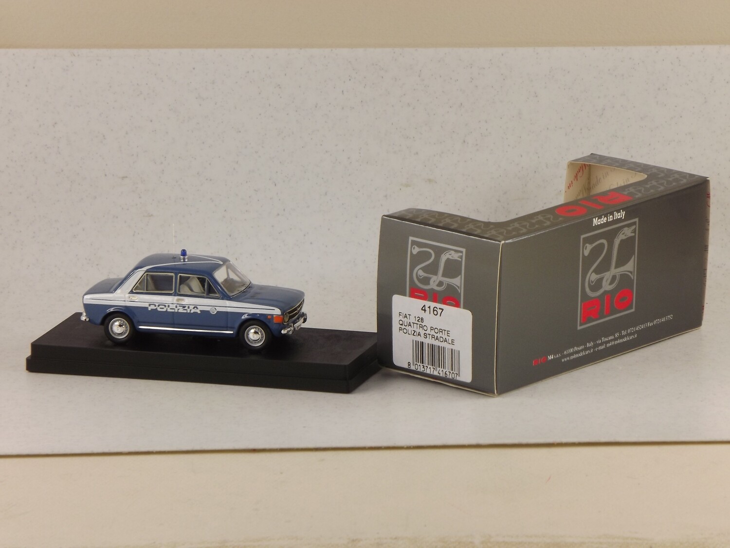 RIO MODEL RIO4167 FIAT 128 QUATTRO PORTE POLIZIA STRADALE
