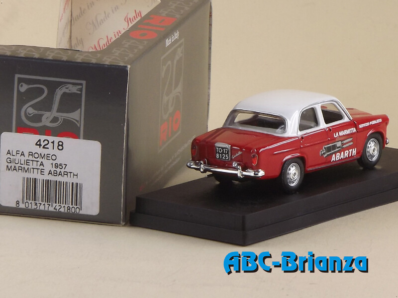 RIO MODEL RIO4218 ALFA ROMEO GIULIETTA 1957 MARMITTE ABARTH