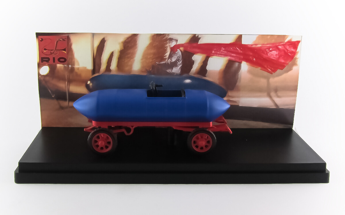 RIO MODEL RIO4504 JENATZY "Jamais Contente" 1899 - First electric car - Torino Museum - Blu/Blue