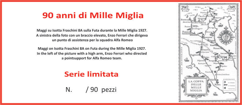 RIO MODEL RIO4530-P ISOTTA FRASCHINI 8A TORPEDO - Mille Miglia 1927 - Maggi - Limited 90 pieces + figure 90 An
